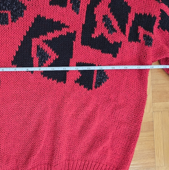 Red Geometric Sweater - Picture 9 of 15